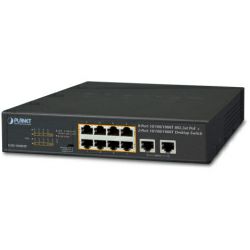 PLANET 10" Gigabit preklopnik (Switch) 10-port 10/100/1000Mbps sa 8-port IEEE 802.3at PoE+ Injector, 1U desktop/rack mountable (120W)