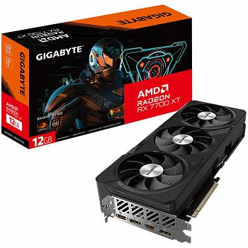 GIGABYTE Video Card AMD Radeon RX 7700 XT GAMING OC 12G, GDDR6 12GB/192bit, PCI-E 4.0 x16, 2xHDMI, 2xDP, 2x8pin, WINDFORCE 3X, 700W PSU, Retail