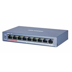 HikVision 8-Port 100Mbps RJ45 PoE (60W) 1x 100Mbps RJ45 Unmanaged Switch
