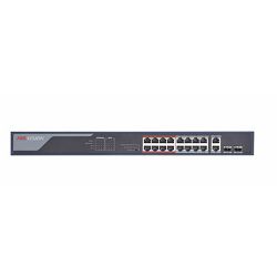 HikVision 16-Port 100Mbps RJ45 PoE (230W) 2x 1G Combo RJ45 SFP RM Unmanaged Switch