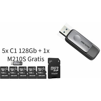 5x Hikvision C1 128 GB M210S Gratis
