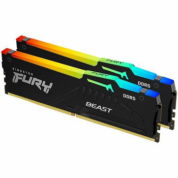 Kingston DRAM 32GB 5600MT/s DDR5 CL36 DIMM (Kit of 2) FURY Beast RGB EXPO EAN: 740617330779