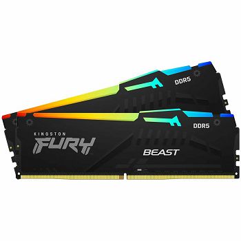 Kingston DRAM 16GB 5600MT/s DDR5 CL40 DIMM (Kit of 2) FURY Beast RGB XMP EAN: 740617328486