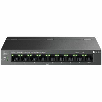 9-Port 10/100Mbps Desktop Switch with 8-Port PoE+