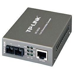 TP-Link 100M Optički Pretvarač, 10/100M RJ45 u 100M multi-mod SC, Full-duplex, do 2km, Switching power adapter, chassis mountable