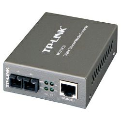 TP-Link Gigabit Optički pretvarač 1000M RJ45 u 1000M single-mode SC, Full-duplex, do 15Km, Switching power adapter, chassis mountable