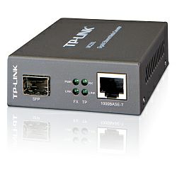 TP-Link Gigabit Optički pretvarač 1000Mbps RJ45 u 1000Mbps SFP slot podrška za MiniGBIC module, strujni adapter,chassis mountable