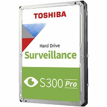 HDD Video Surveillance TOSHIBA S300 PRO 10TB CMR, 3.5, 512MB, 7200RPM, SATA, 64 cameras, 24/7, TBW: 300