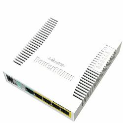 MikroTik 5-port Gigabit smart switch with SFP cage