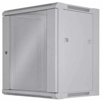 Intellinet 19" Wallmount Cabinet, 12U, 450 mm (17.7 in.) Depth, Gray