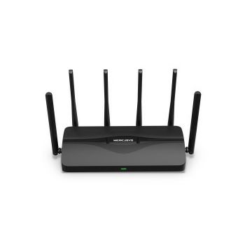 Mercusys BE9300 bežični usmjerivač (Tri-Band Wi-Fi 7 Router) 574Mbps/2880Mbps/5760Mbps (2.4GHz/5GHz/6GHz), 802.11be/ax/ac/a/b/g/n, 3×G-LAN, 1×G-WAN, 6x fiksne omni-direkcione antene