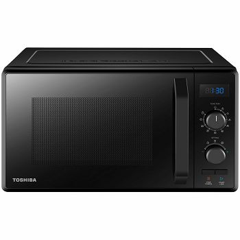 3-in-1 Microwave Oven with Grill and Combination Hob, 23 Litres, Rotating Plate with Storage, Timer, Built-in LED Lights, 900 W, Grill 1050 W, Pizza Programme, Black