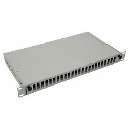 NFO Patch Panel 1U 19" - 12x SC Duplex, Pull-out, 1 tray