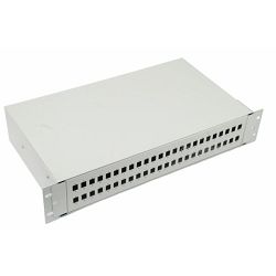 NFO Patch Panel 2U 19" - 48x SC Simplex LC Duplex, Slide-out on rails, No trays included