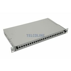 NFO Patch Panel 1U 19" - 24x SC Simplex LC Duplex, Pull-out, 1 tray