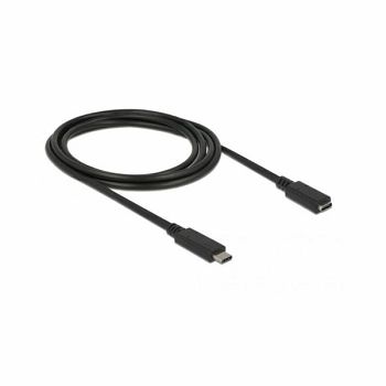 Delock Extension cable SuperSpeed USB (USB 3.1 Gen 1) USB Type-C™ male female 3 A 1.0 m black