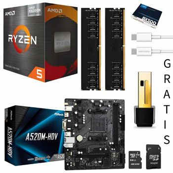 AMD 5600G MB 1TB SSD 2xRAM TPL i HKS Gratis