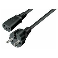 NaviaTec Schuko plug - IEC 320 C13 Jack black 5m
