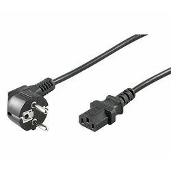 NaviaTec Right angle AC power CEE 7 4 plug - IEC 320 C13 Jack black 1,5m
