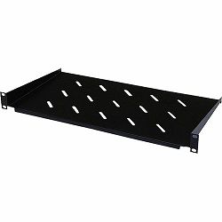 NaviaTec 19" polica za mrežni ormar, 250 mm, 1U, Cantilever, crna