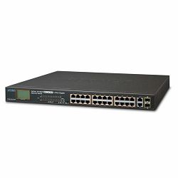 Planet 16-Port 10 100TX 802.3at PoE 2-Port Gigabit TP SFP Combo Desktop Switch