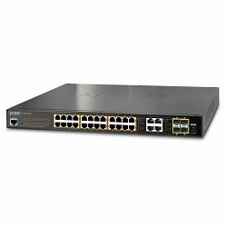 Planet 24P Gigabit HP POE 4 Gig TP SFP Mngd Switch (220W)