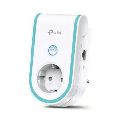 TP-Link AC1200 Wi-Fi Range Extender,Wall Plugged,AC-Passthrough, 2 external antennas, 1 10/100Mbps Port, 867Mbps at 5GHz + 300Mbps at 2.4GHz, Range Extender/AP mode,WPS,Intelligent Signal Light,Access