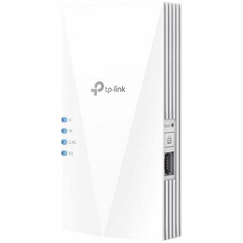 TP Link AX1800 Wi-Fi 6 Range Extender, 2.4GHz and 5GHz, 1 Gigabit Ethernet Port, 574 Mbps at 2.4GHz, 1201 Mbps at 5GHz, WPS Button, Reset Button, 2 Internal Antennas