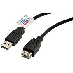 Roline USB2.0 TIP A-A (M/F), 0.8m, bež (produžni)