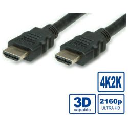 HDMI Ultra HD kabel sa mrežom, M/M, crni, 2.0m