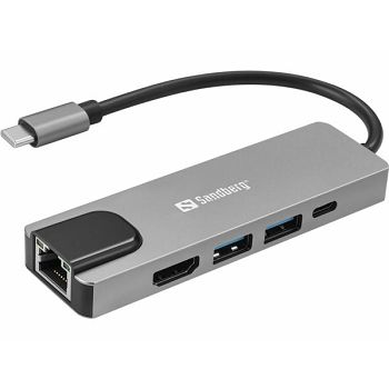 Sandberg USB-C 5in1 Travel Dock Saver