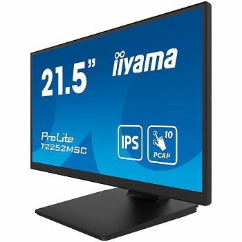 IIYAMA Monitor LED T2252MSC-B2 21.5" IPS TOUCH Capacitive 1920 x 1080, 250 cd/m², 1000:1, 5ms, Touch points 10, Touch method stylus, finger, glove, Touch interface	USB, HDMI x1, DisplayPort x1, Speake