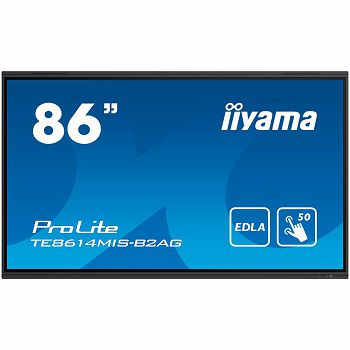 IIYAMA LFD TE8614MIS-B2AG 86" Google EDLA Certified Interactive display VA 3840 x 2160 435 cd/m² 4000:1 6.5ms PureTouch-IR⁺ 50, 10pt writing  iiWare 12E (Android 13 OS) featuring iiyama DMS