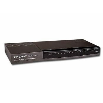 Switch TP-Link TL-SF1016D, 16-Port RJ45 10/100Mbps desktop switch, 3.2Gbps Switching Capacity, Fanless, Auto Negotiation/Auto MDI/MDIX, Plastic case