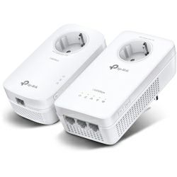 TP-Link AV1300 Powerline bežični mrežni adapter, 300Mbps/867Mbps (2.4GHz/5GHz), 2×2 MIMO, 3×GLAN, HomePlug AV, Plug and Play, dodatna strujna utičnica, (TL-PA8010P & TL-WPA8631P)