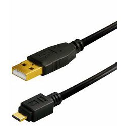 Transmedia USB typeA plug-Micro USB typeB Gold Plated Plug