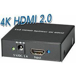 Transmedia 4K HDMI 2.0 Splitter 1:2