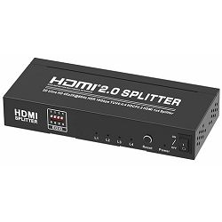 Transmedia 4K HDMI 2.0 Splitter, 1 input, 4 output
