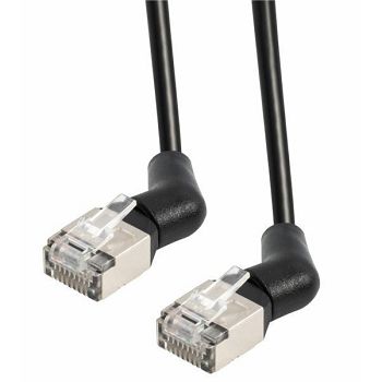 Transmedia CAT6a U FTP Patch Cable 5m black, 360° rotatable
