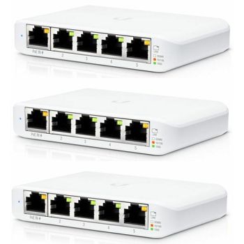 Ubiquiti Networks Compact 5-Port Managed Gigabit Swicth, 3-Pack