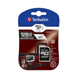 Verbatim memorijska kartica Micro Secure Digital Premium (XC/UHS1) 128GB Class 10 Card + adapter