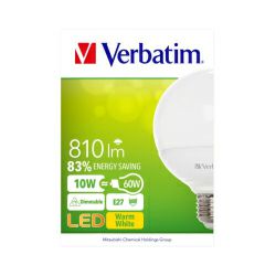 Verbatim LED žarulja Globe E27, 10W, 2700K, 810LM, DIM