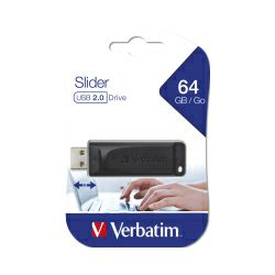 Verbatim USB2.0 StorenGo Slider 64GB, crni
