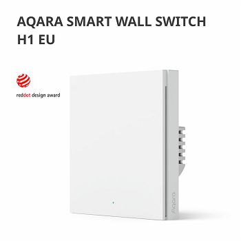 Aqara Smart Wall Switch H1 (with neutral, single rocker) Model No: WS-EUK03; SKU: AK073EUW01