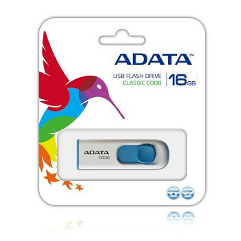 ADATA C008, 16GB, USB2.0, bijelo-plavi