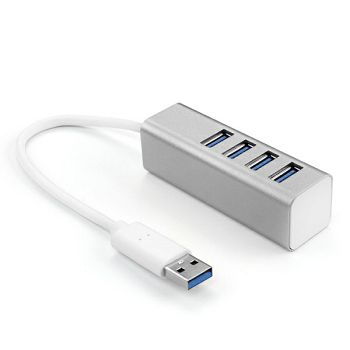 Asonic 4port USB 3.0,Tip A,aluminijsko kuć. sivo