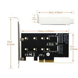 Asonic Dual M.2 Nwme PCIE, LP adapter