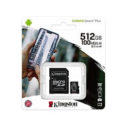 Kingston microSDXC, Select plus, Class10, 512GB