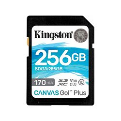 Kingston Canvas Go! Plus SD, R170MB/W90MB, 256GB