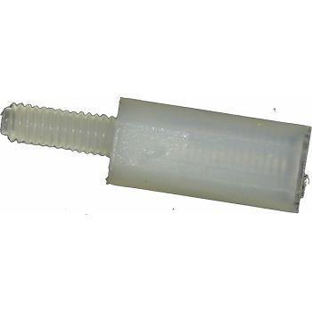 Nylon spacer M2 10 mm, 100 pcs.